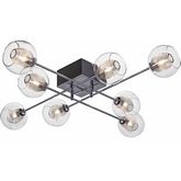 Estelle Ceiling Lamp w/ 8 Glass Shades w/ Perforated Steel Diffusers